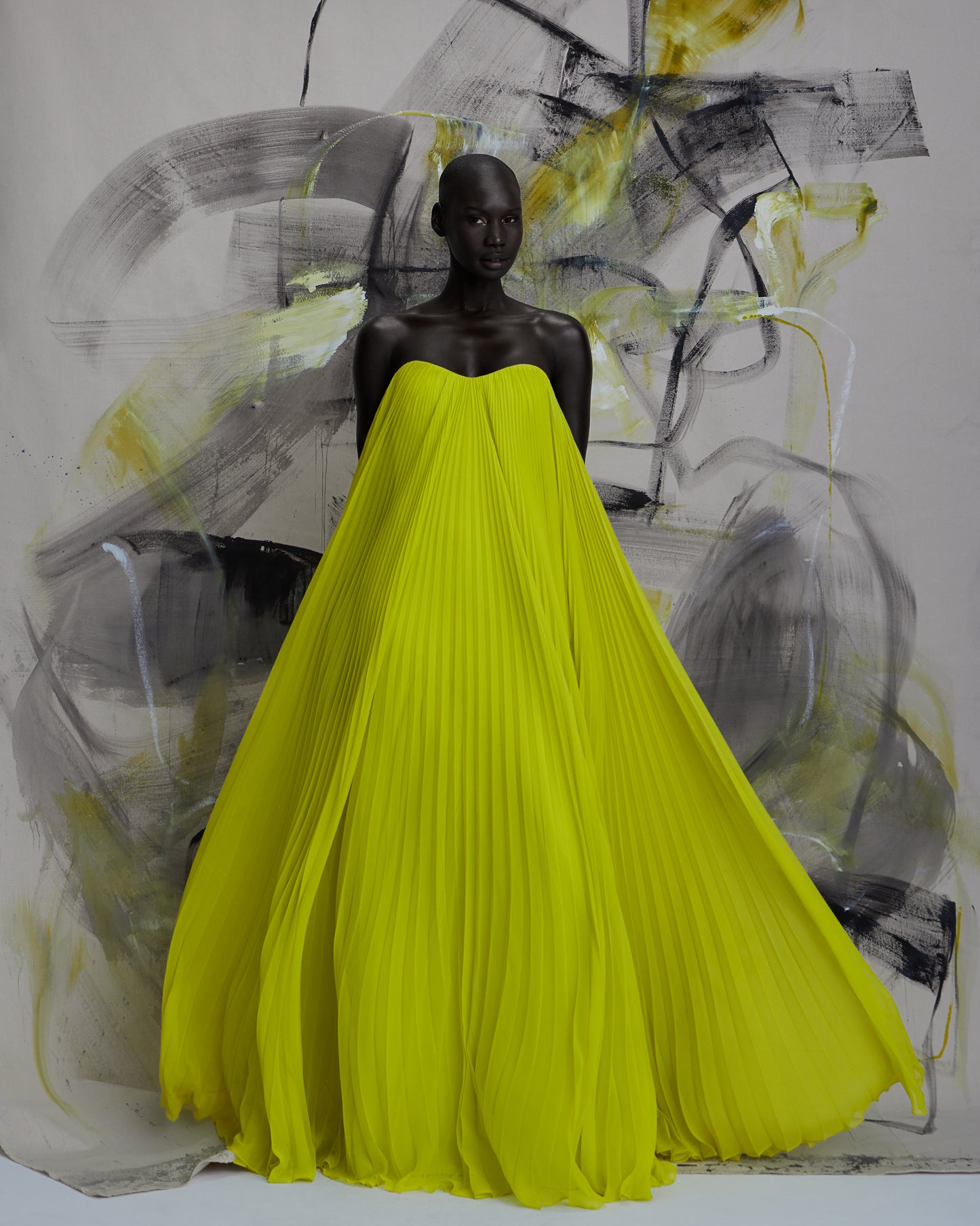 Sunburst Pleated Gown