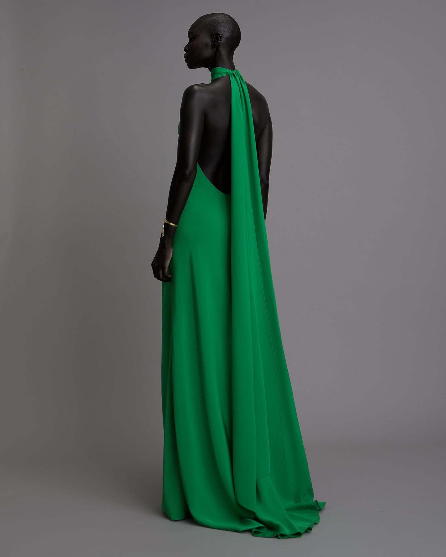 Emerald Eclipse Backless Gown