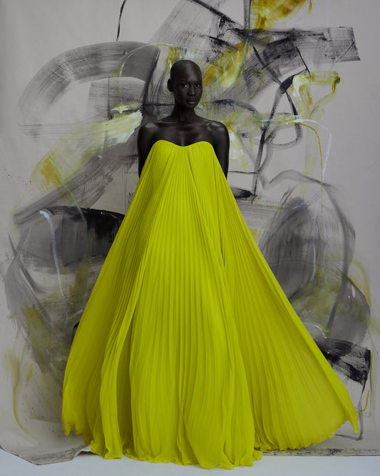 Sunburst Pleated Gown