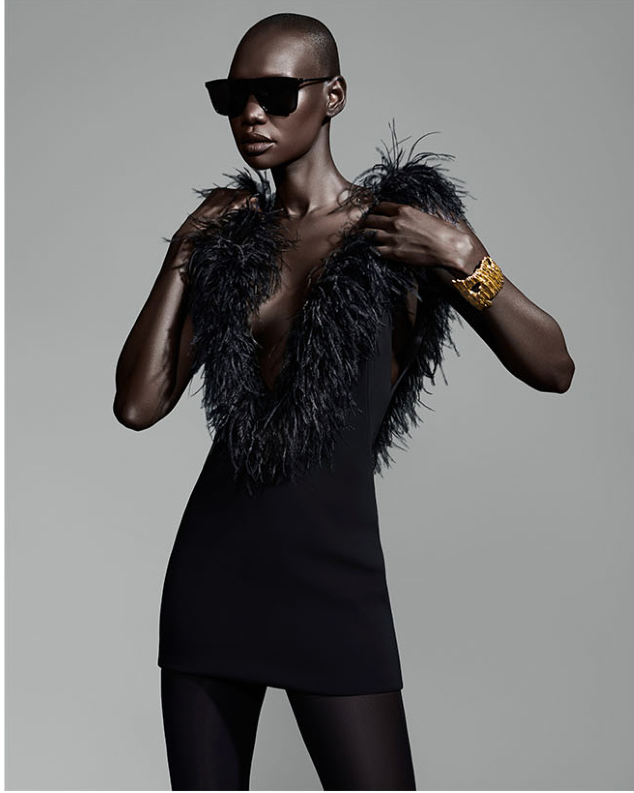 Zoe Feather Trim Mini Dress